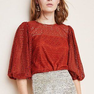 Anthropologie Sienna Eyelet Top
